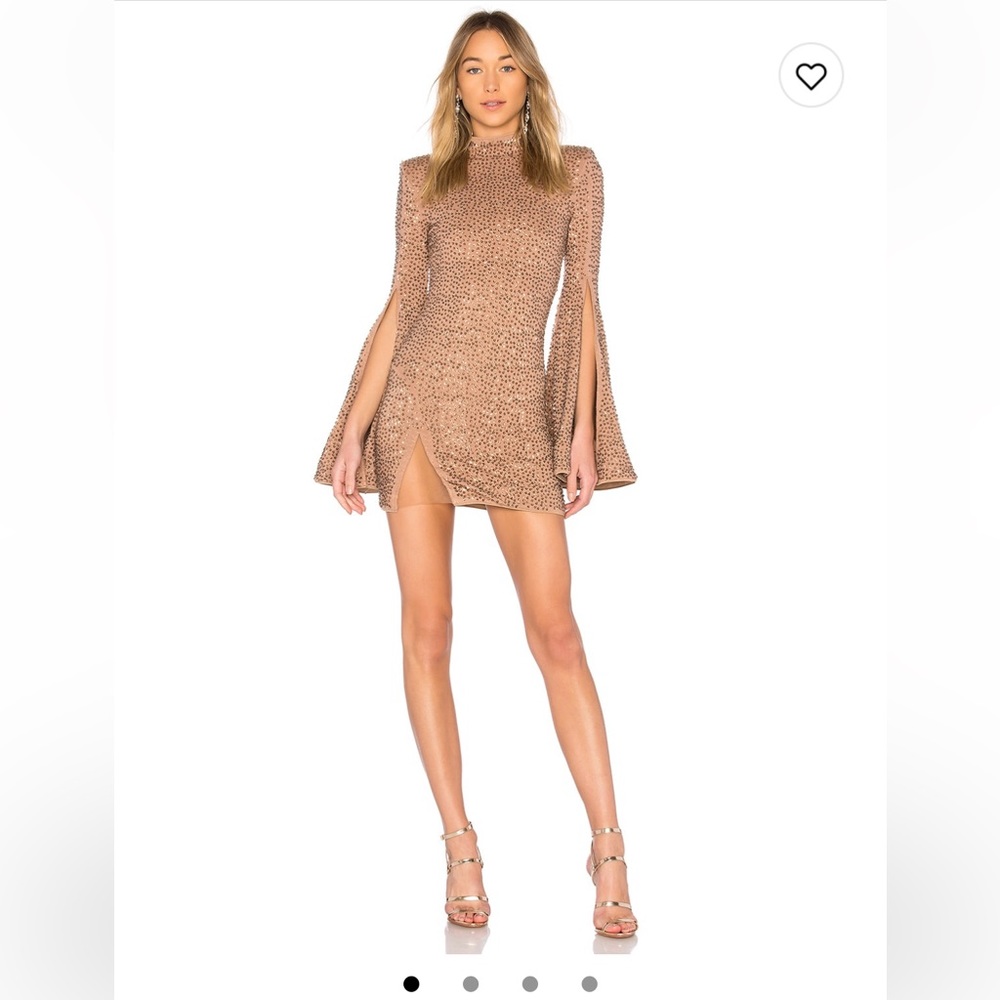 Michael Costello - Mr Gibson Mini Dress - Nude - Size Small